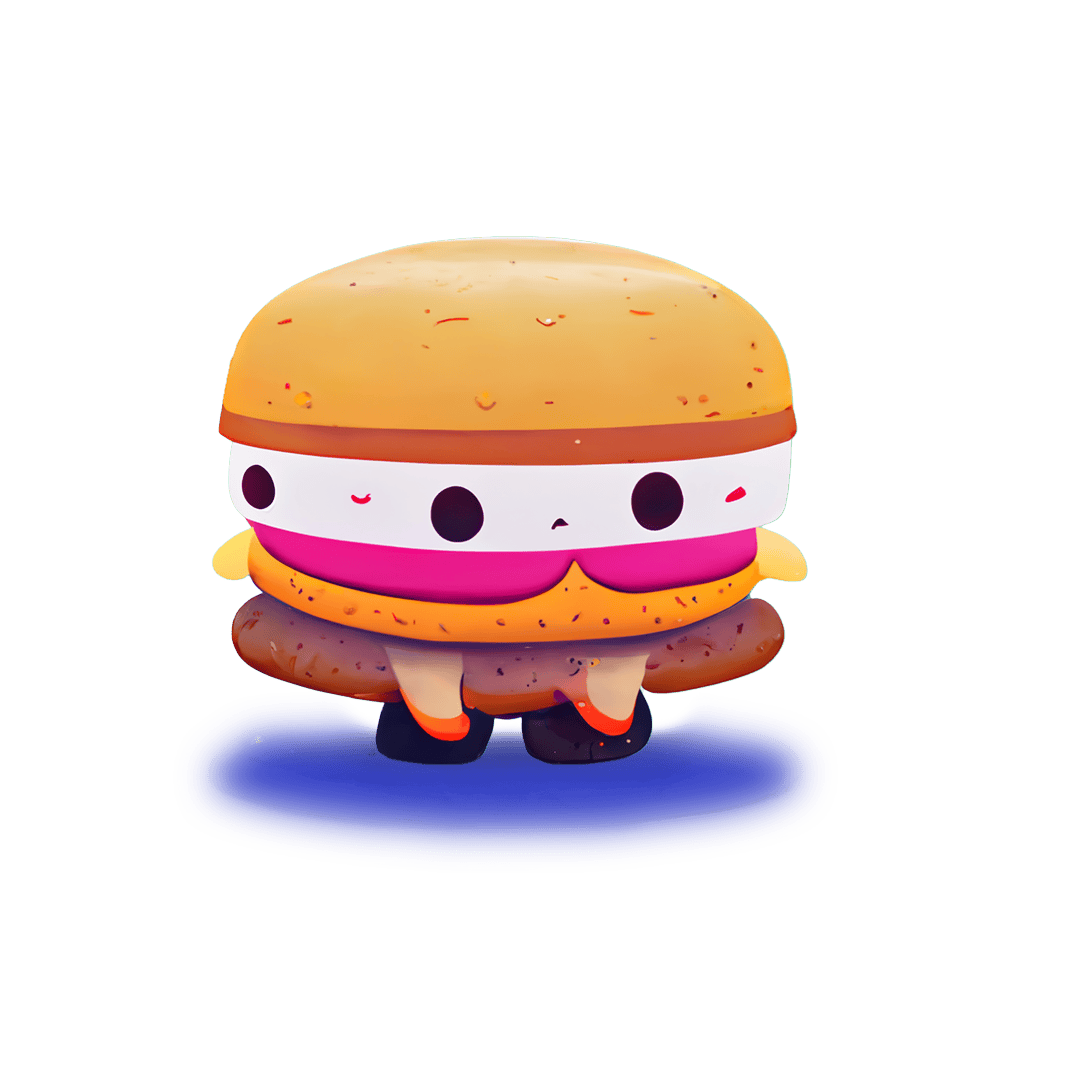 Personnage de burger N°1 généré par IA