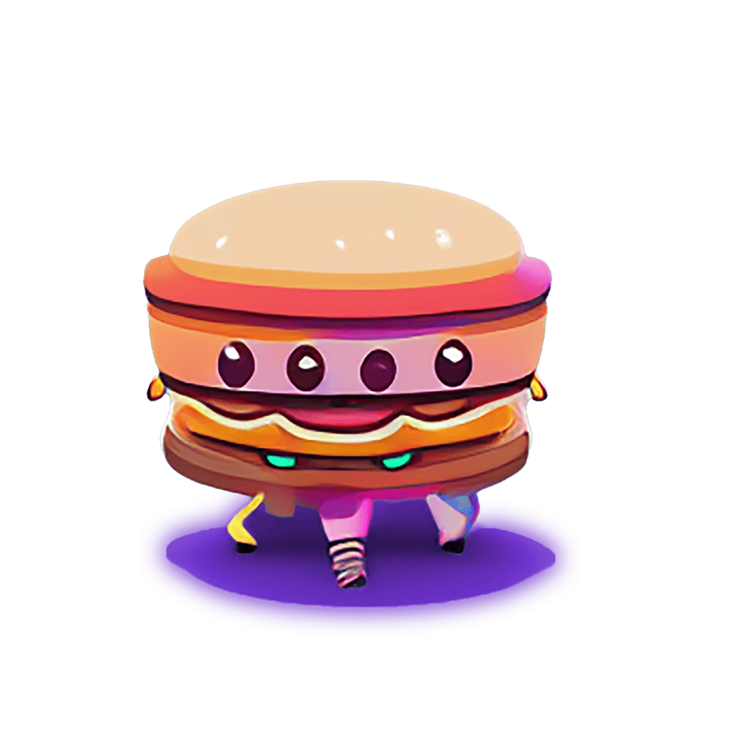 Personnage de burger N°2 généré par IA